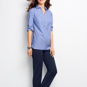 Lands End No Iron Supima Cotton Shirt sz 8